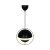Lampa wisząca  z mosiężnym pierścieniem i czarnym metalowym kloszem Tavia NO2412353003 - Nordlux
